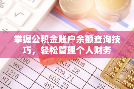 新丰掌握公积金账户余额查询技巧，轻松管理个人财务