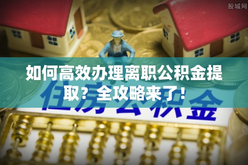 新丰如何高效办理离职公积金提取？全攻略来了！