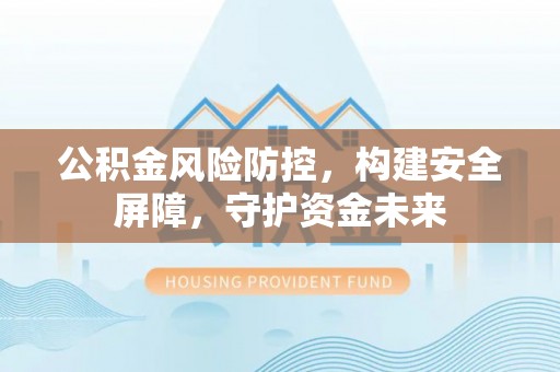 新丰公积金风险防控，构建安全屏障，守护资金未来